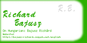 richard bajusz business card
