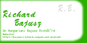 richard bajusz business card